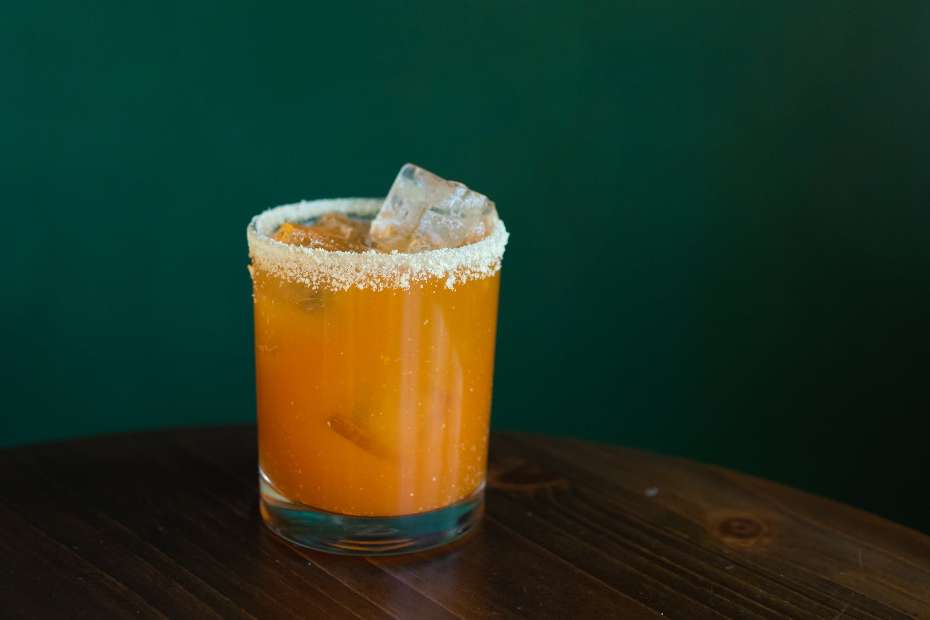 a michelada drink in close up photography