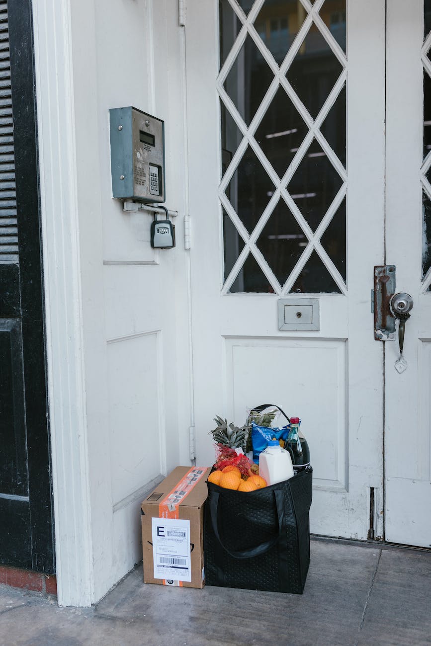 packages at the doorway